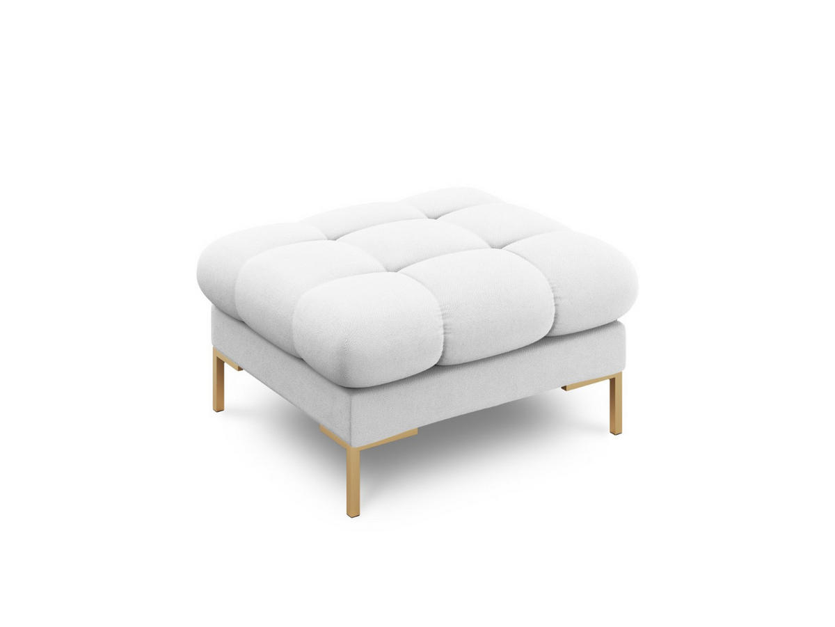 POUF Mamaia aus strukturiertem Stoff hellgrau - Hellgrau, Textil (60/41/60cm) - Micadoni