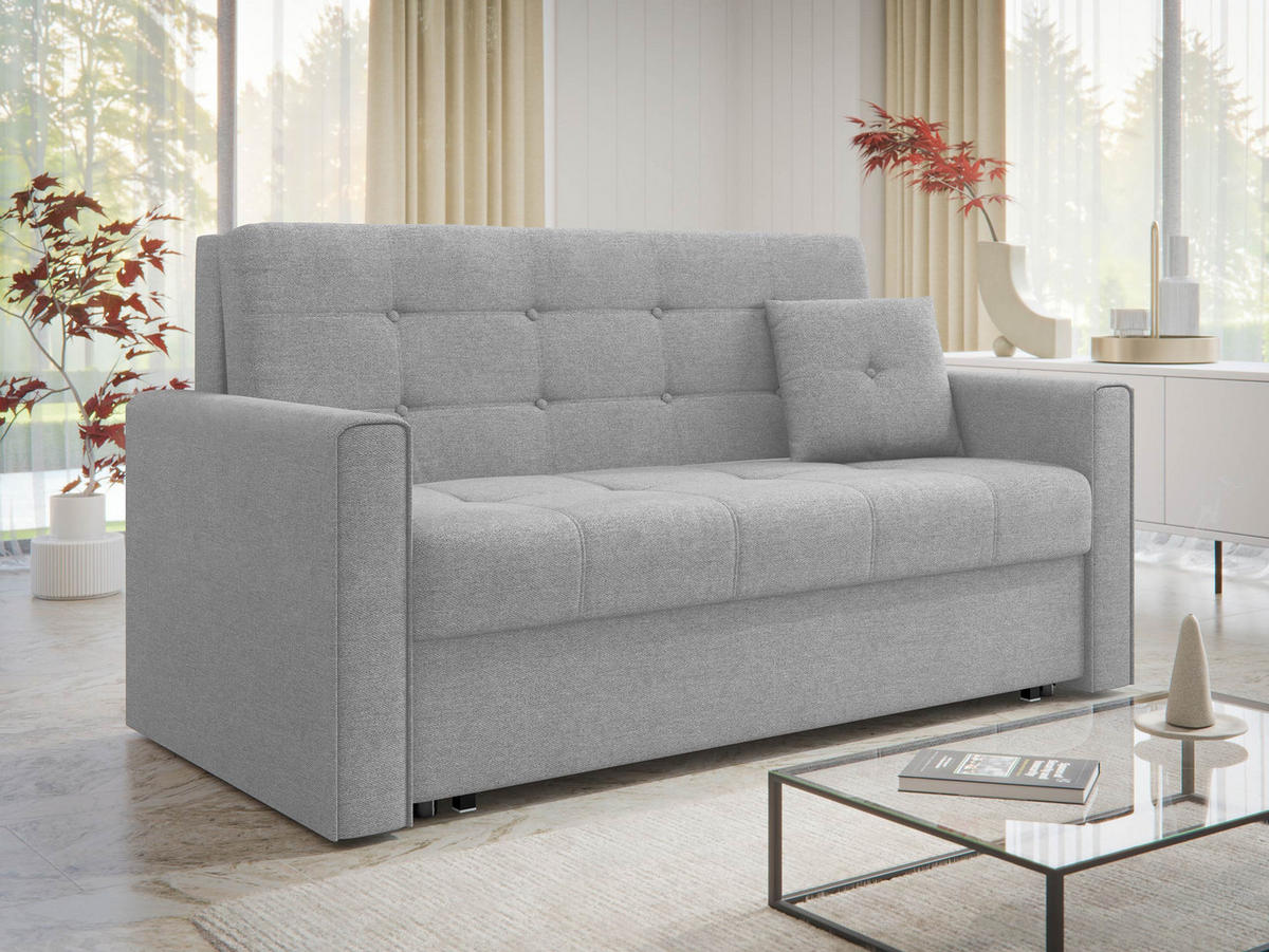 SCHLAFSOFA Viva Lux III - Grau, Holz/Textil (153/85/98cm) - MIRJAN24