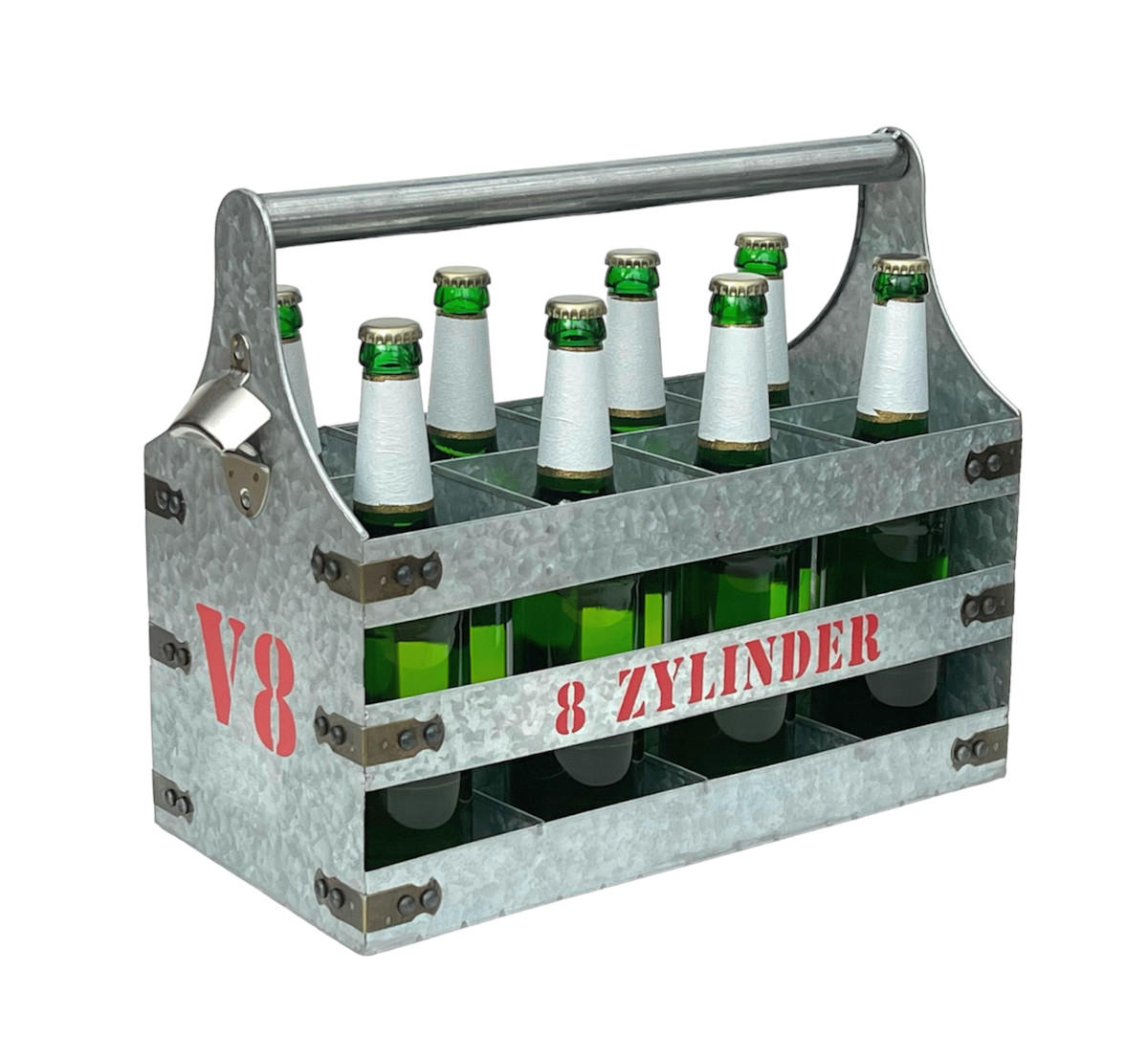 DanDiBo Bierträger Silber 42x33x20 cm
