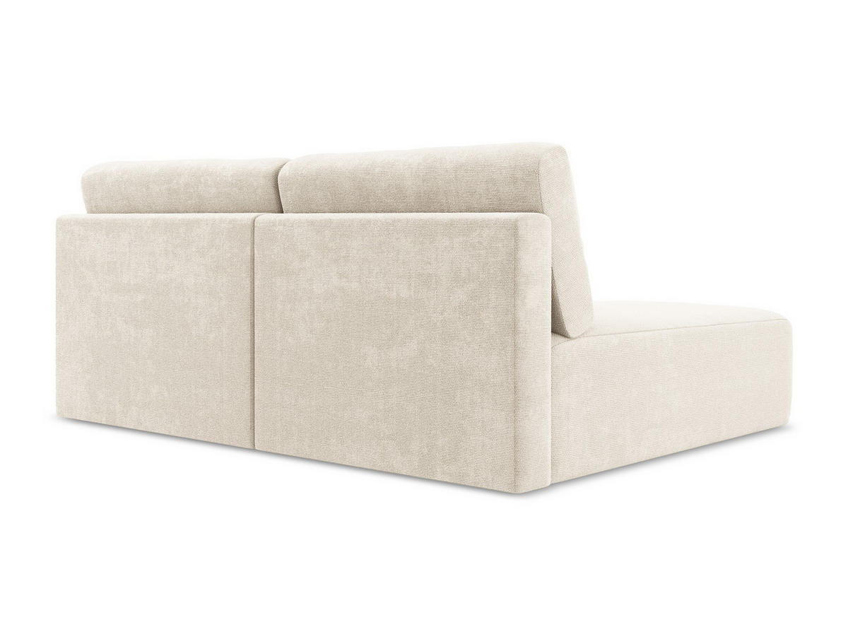 ECKSOFA mit Schlaffunktion links Chenille Stoff Beige - Beige/Creme, Kunststoff/Textil (149/210cm) - Makamii