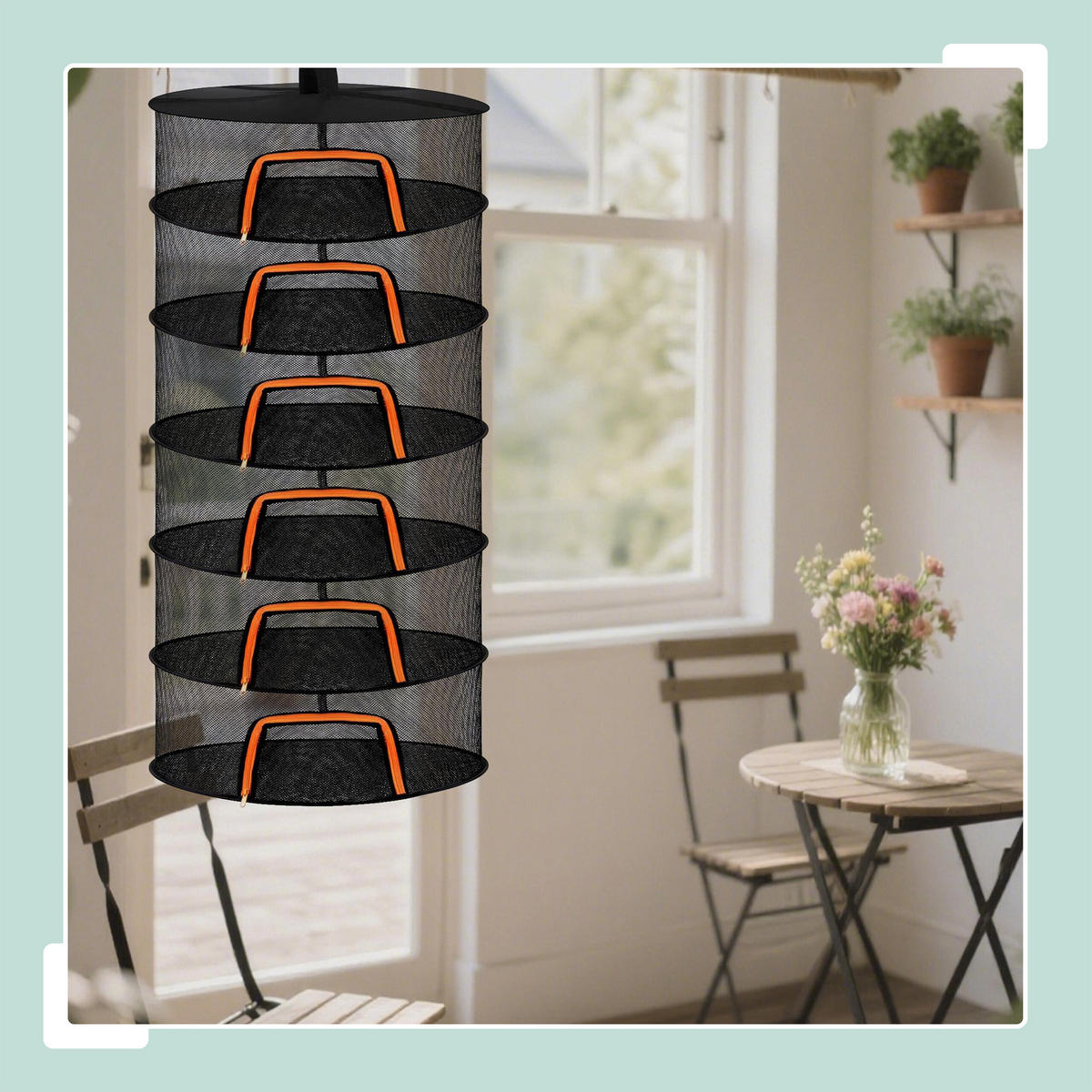 TROCKENNETZ - Schwarz, Textil/Metall (60/120/60cm) - Relaxdays