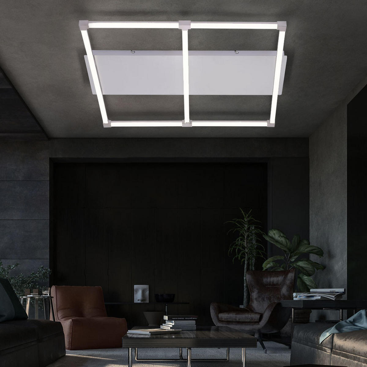 LED DECKENLEUCHTE ANNE Weiß Silber - Weiß, Metall (77.8/74.2/7cm)