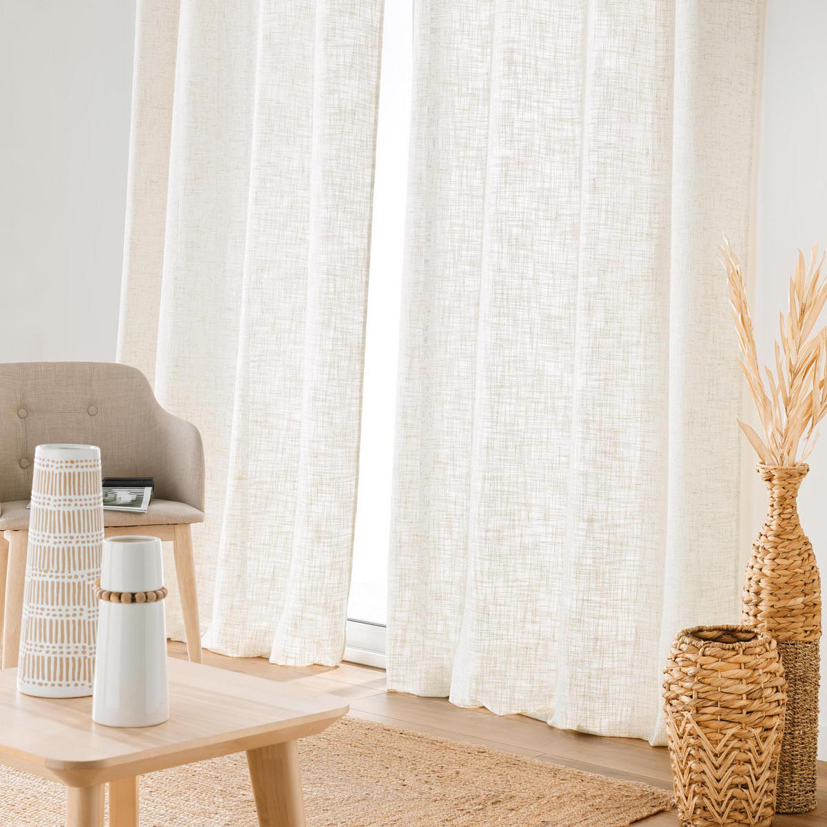 VORHANG Leinenoptik Ilin 140/260 cm - Beige, Textil (260/140cm) - Douceur d´intérieur