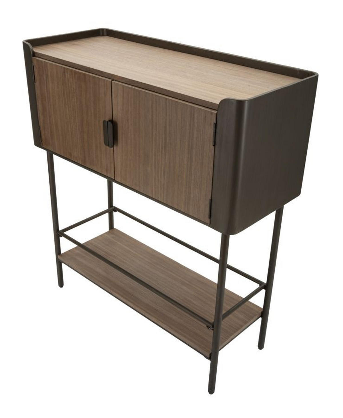 KOMMODE Toronto, grau und braun, Tannenholz und Eisen, 100 x 42 x 110 cm - Braun/Grau, Holz/Metall (100/110/42cm) - Mauro Ferretti