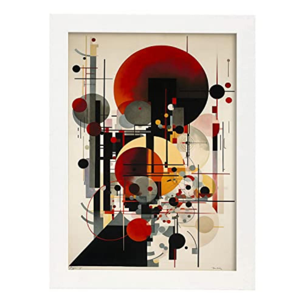 POSTER Bauhaus A3 Weißer Rahmen - Weiß, Papier (29.7/5/42cm) - Nacnic