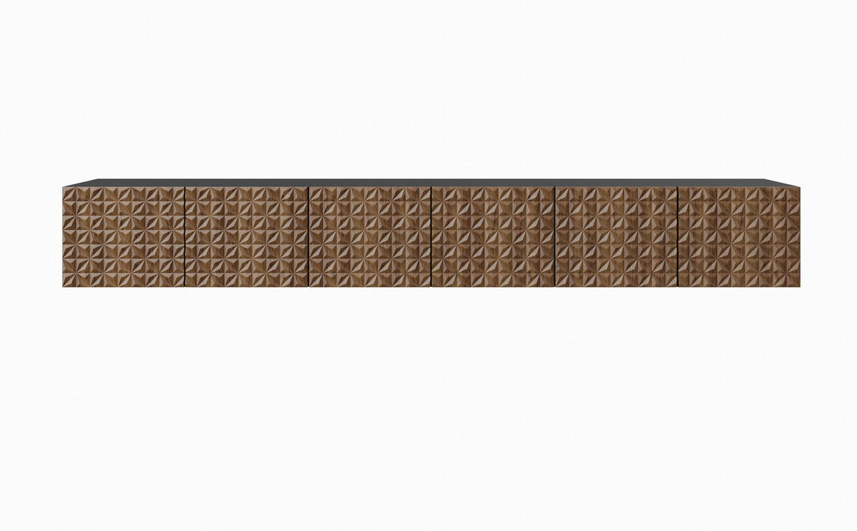 TV-SCHRANK CALI - Wildeiche/Schwarz, Holzwerkstoff (300/41/40cm) - Meblini