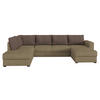 WOHNLANDSCHAFT Wilma Premium, Seite: Links - Hellbraun/Schwarz, Holz/Textil (305/85/188cm) - MIRJAN24