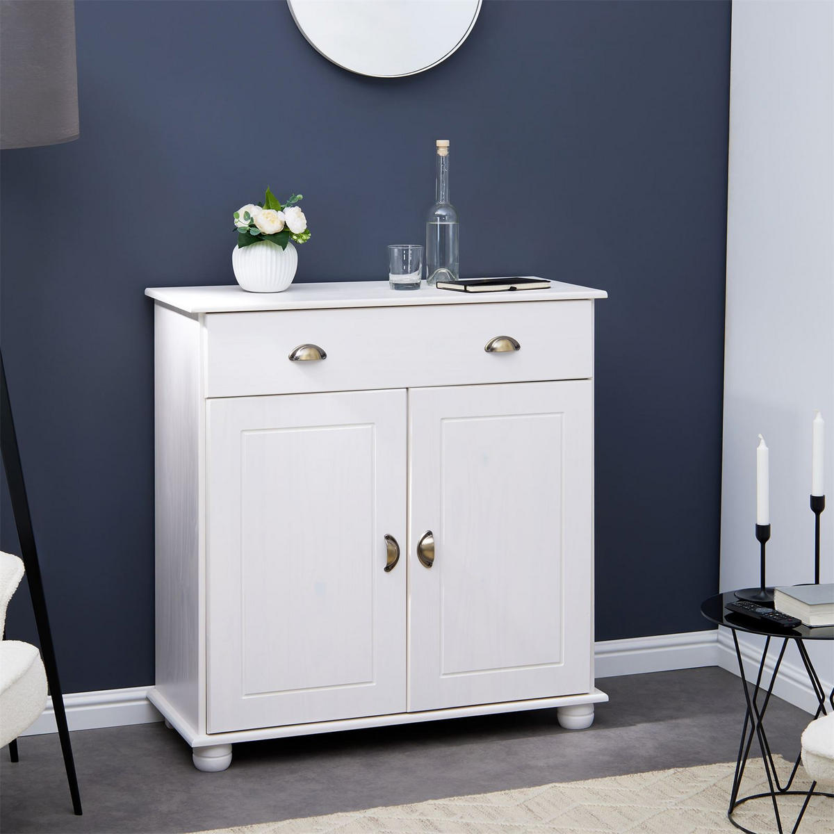 KOMMODE COLMAR - Weiß, Holz (90/97/39cm) - IDIMEX