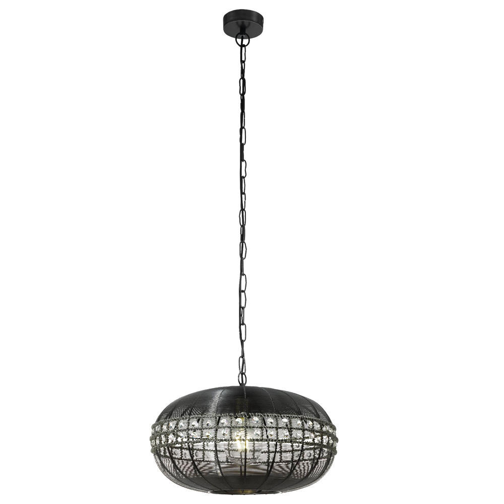 XXXLutz Hängeleuchte Schwarz 46x150x46 cm