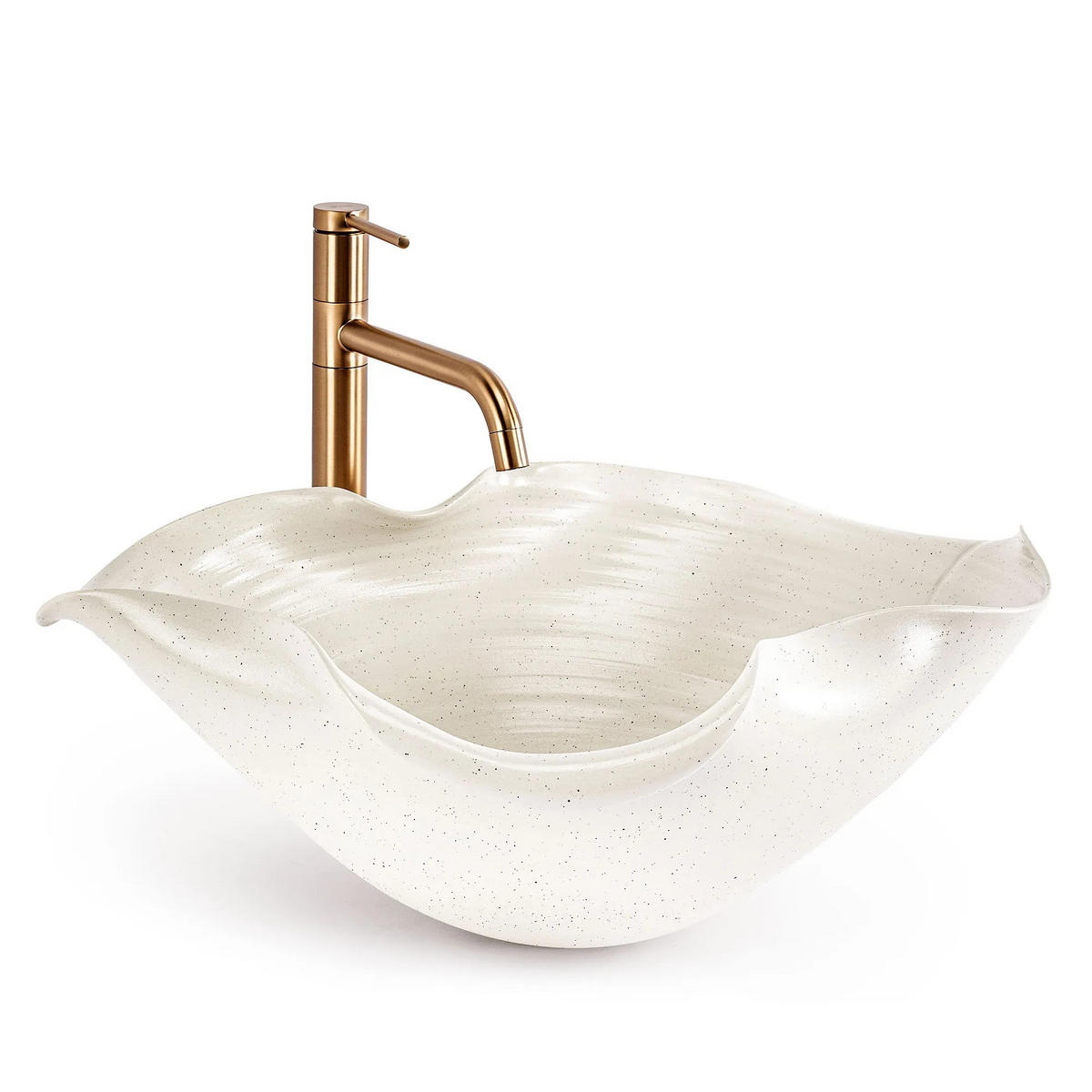AUFSATZWASCHBECKEN Rea Hm-02 Handmade Art - Beige, Keramik (40/18/54cm) - REA