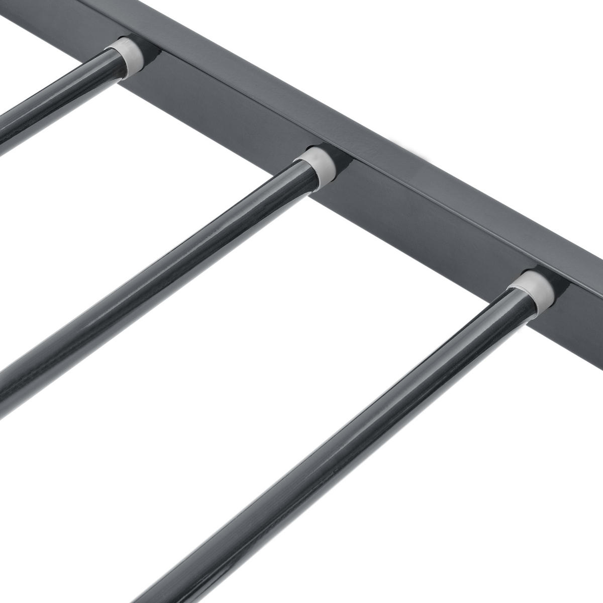 METALLBETT Laos - Dunkelgrau, Metall (90/200cm) - [en.casa]