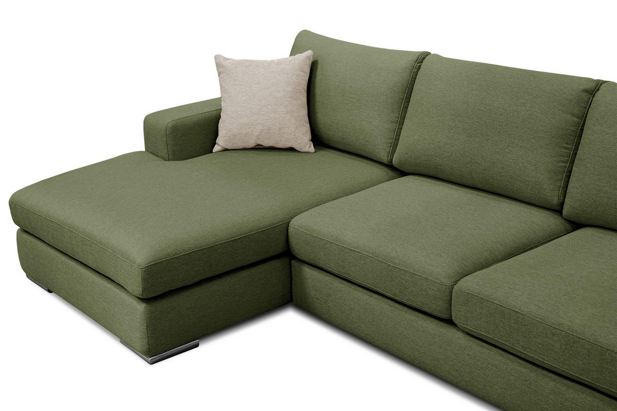 ECKSOFA OTTO 4-Sitzer, grün - Grün, Holzwerkstoff/Textil (159/279cm) - Courtois Laville