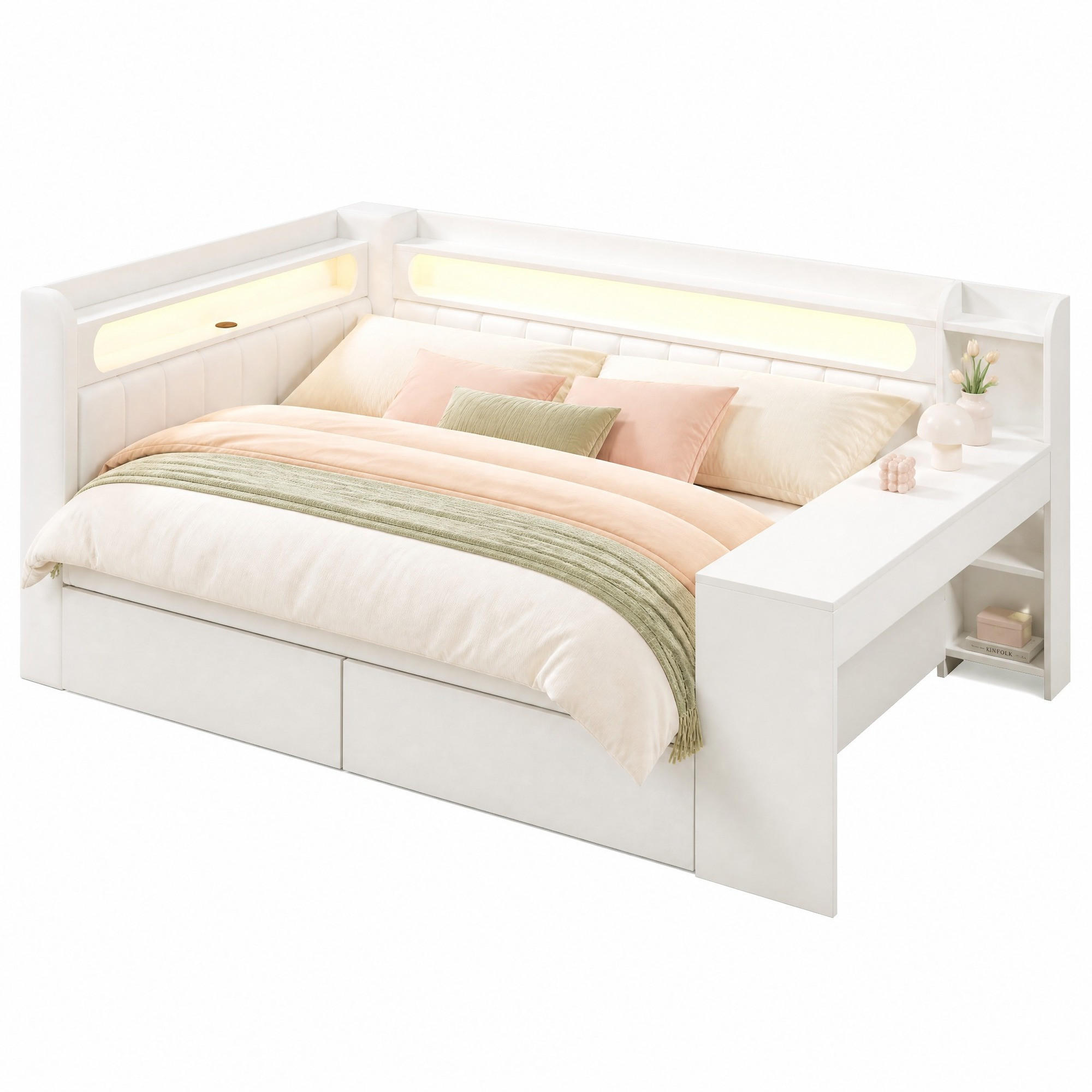 Chicfurn Bett Weiß 140x200 cm