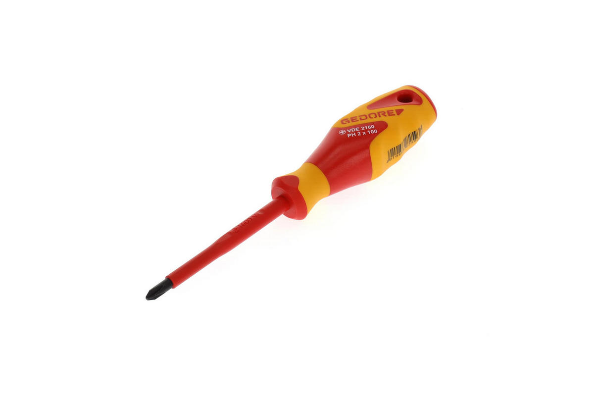 VDE 2160 PH 2 VDE-SCHRAUBENDREHER KREUZSCHLITZ PH 2 - Multicolor, Kunststoff/Metall (11/24cm) - Gedore