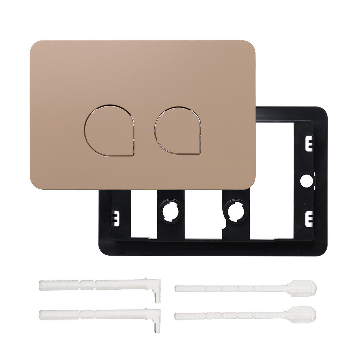 WC-SPÜLTASTE – Kompatibel mit Geberit Sigma-Serien 01, 20 und 30 – Khaki - Braun, Metall (31/5.5/18.5cm)