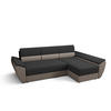 ECKSOFA L REBI L3 Rainbow 27/83 Rechts mit Schlaffunktion, Grau/Beige - Beige/Grau, Textil (251/140cm)