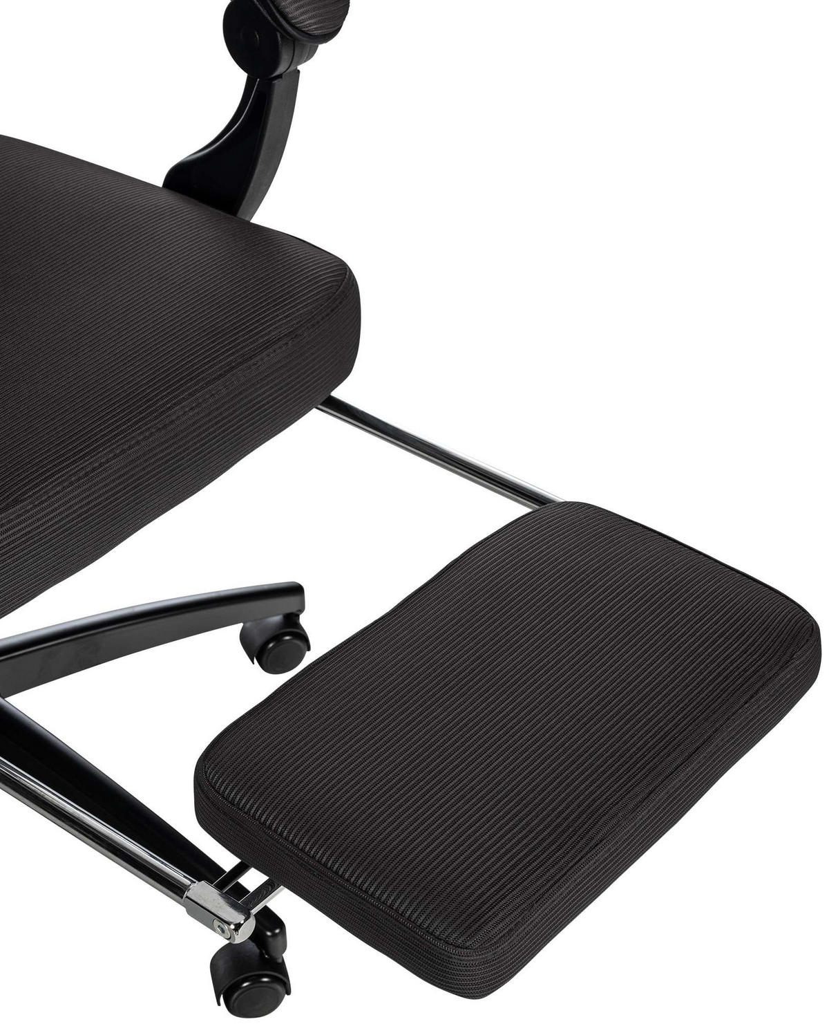 CHEFSESSEL Stoff Schwarz - Schwarz, Kunststoff/Textil (61/135/69cm) - CLP