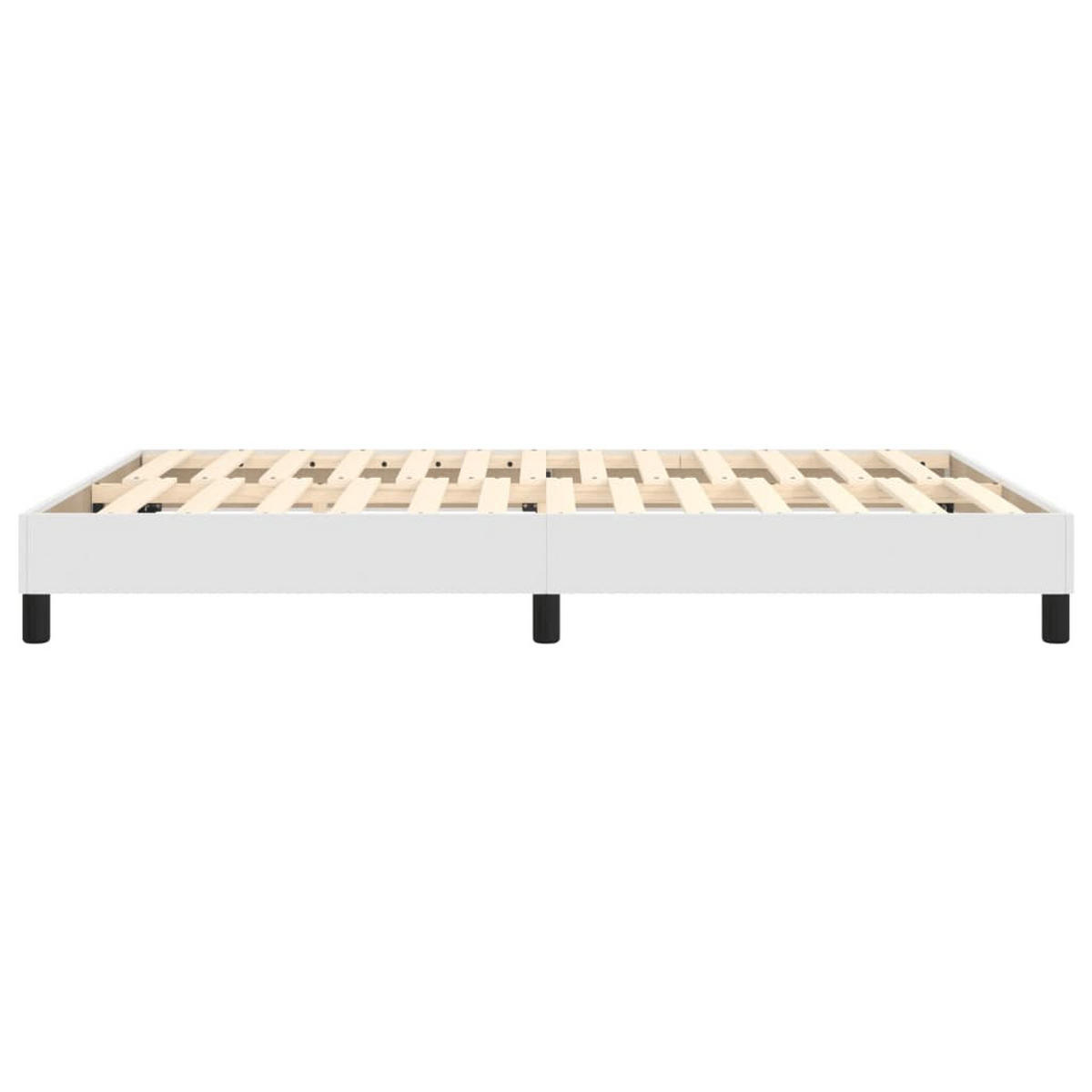 BETTGESTELL Weiss 140/200 Cm Kunstleder - Weiß, Holzwerkstoff (140/200cm) - vidaXL