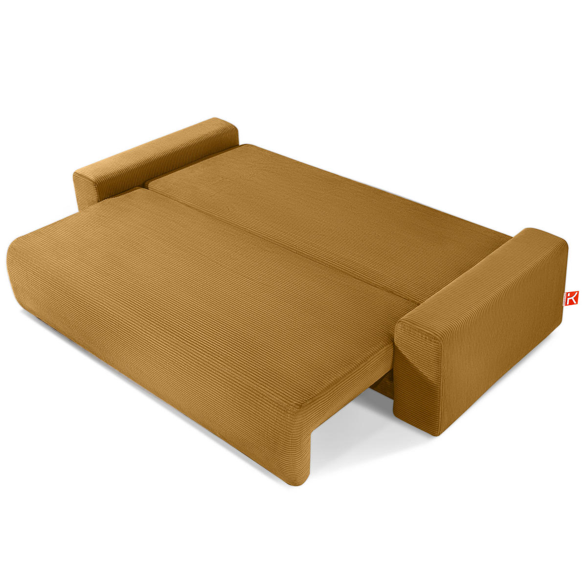3-SITZER SCHLAFSOFA MOLLIS, Corduroy, Gelb - Gelb, Holz/Holzwerkstoff (250/93/108cm) - KONSIMO®