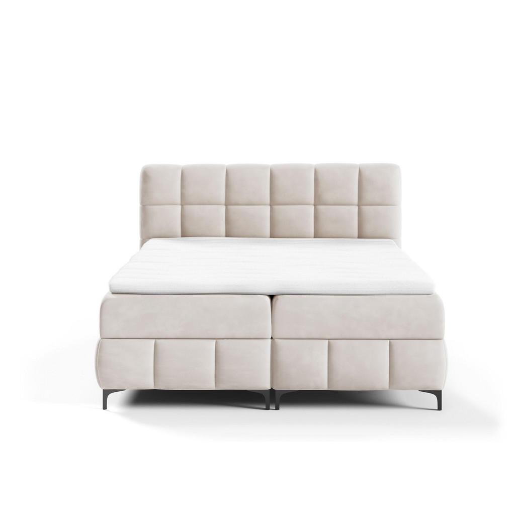 Thumbnail - Fun Möbel Boxbett, Beige, Textil, 200x200 cm, Schlafzimmer, Betten, Boxspringbetten
