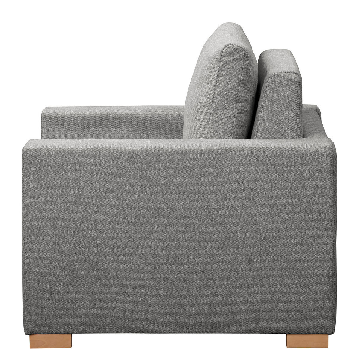 SCHLAFSESSEL - Buchefarben/Grau, Buchenholz/Textil (110/90/90cm) - home24