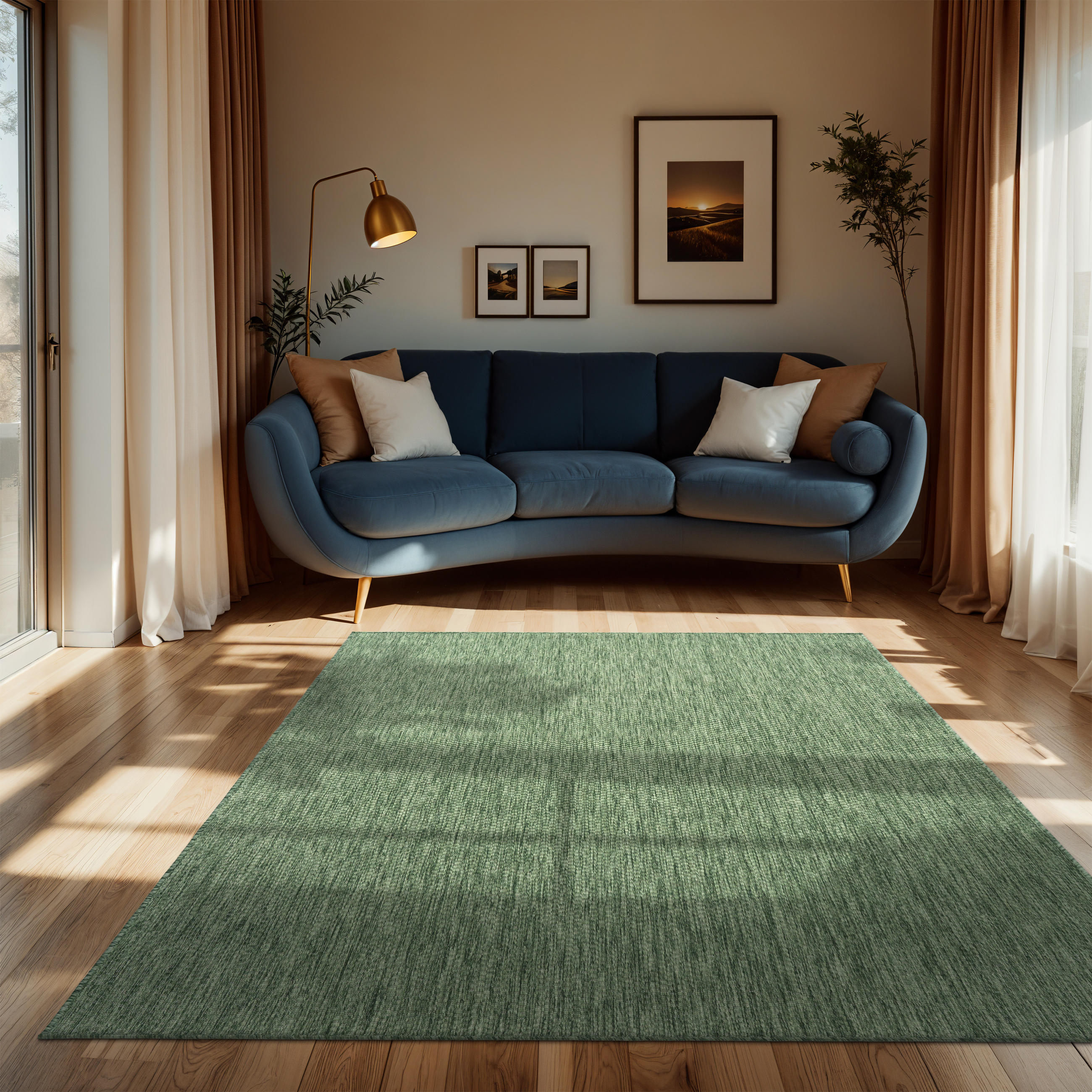 OUTDOORTEPPICH 150/150 cm Venedig 165 - Grün, Textil (150/150cm) - Paco Home