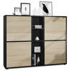 HIGHBOARD Cuba Türen in Eiche sägerau - Eiche San Remo, Holzwerkstoff (130.5/105.5/35.5cm) - Vladon