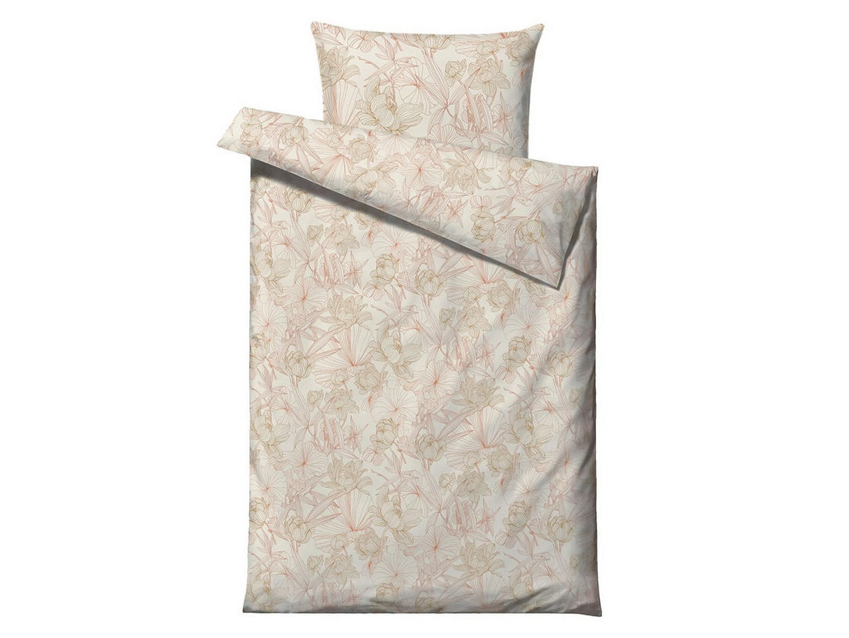 BETTWÄSCHE Foliage beige 135/200 cm Baumwolle - Beige, Textil (135/200cm) - Södahl