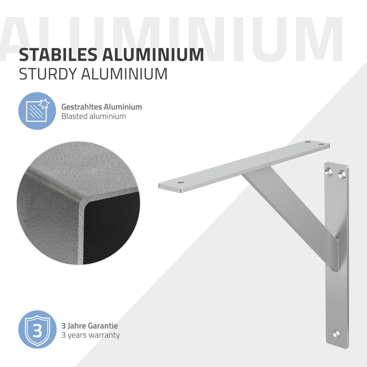 REGALTRÄGER 2er Set - Silberfarben, Metall (24/3/24cm) - ML-DESIGN