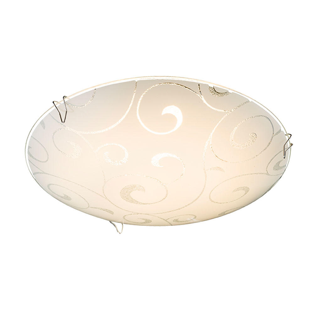 LED DECKENLEUCHTE Glas Weiß - Weiß, Glas (20/20/6cm)