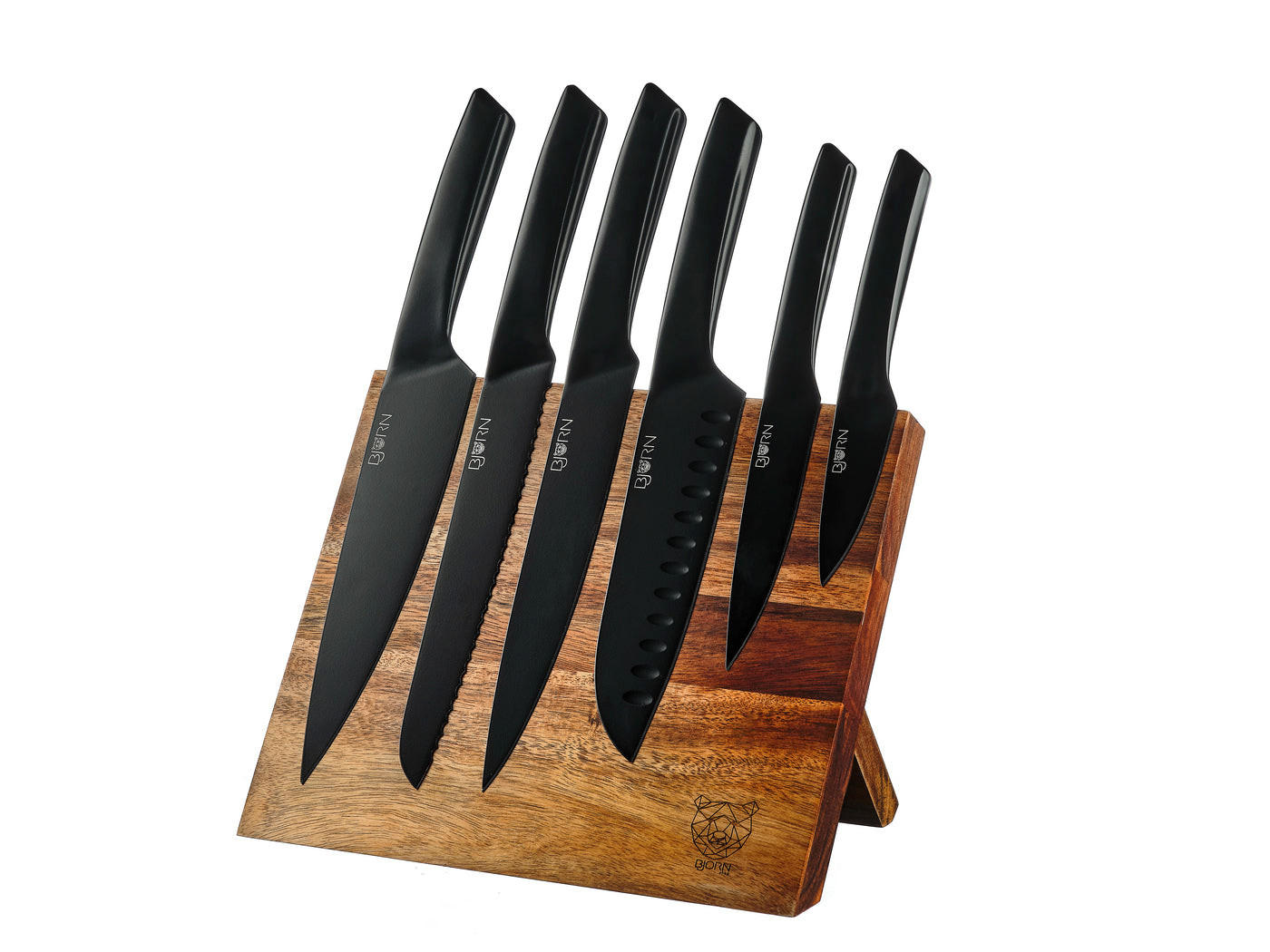 Björn Küchenmesserblock Schwarz 1 cm