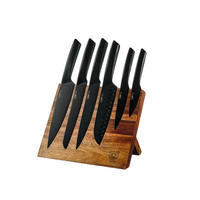 KÜCHENMESSERBLOCK Jensen Vantaa - 7 Teile - Schwarz, Metall (1cm) - Björn