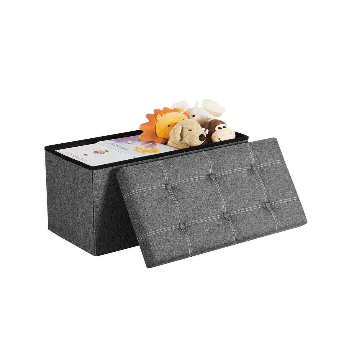 SITZBANK - Grau, Holzwerkstoff (38/38/76cm) - Hansiro