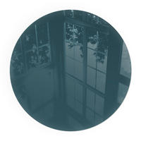 GLASPLATTE für Kamin Ø 50 cm - Türkis, Glas (50/50/0.4cm) - TULUP