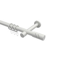 GARDINENSTANGEN-SET Prestige Zoena 200 cm, 1-läufig, 20 mm Ø Weiß - Weiß, Metall (200cm) - INTERDECO