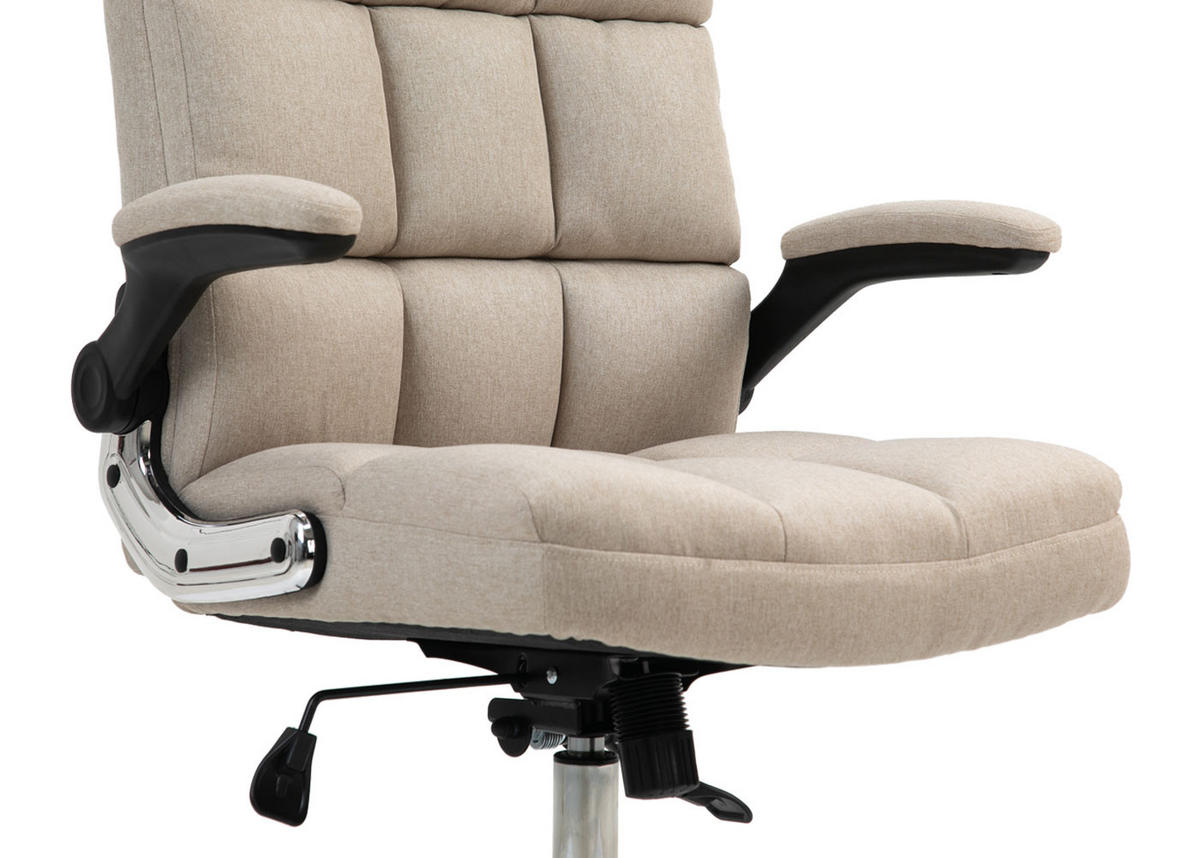 DREHSTUHL HxBxT 120x73x72cm Sitzhöhe 50cm höhenverstellbar Stoff/Textil Hellbraun - Hellbraun, Textil (73/120/72cm) - PROREGAL