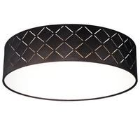 LED DECKENLEUCHTE Metall Schwarz Weiß Gold - Schwarz, Metall (38/38/10cm) - Globo Lighting