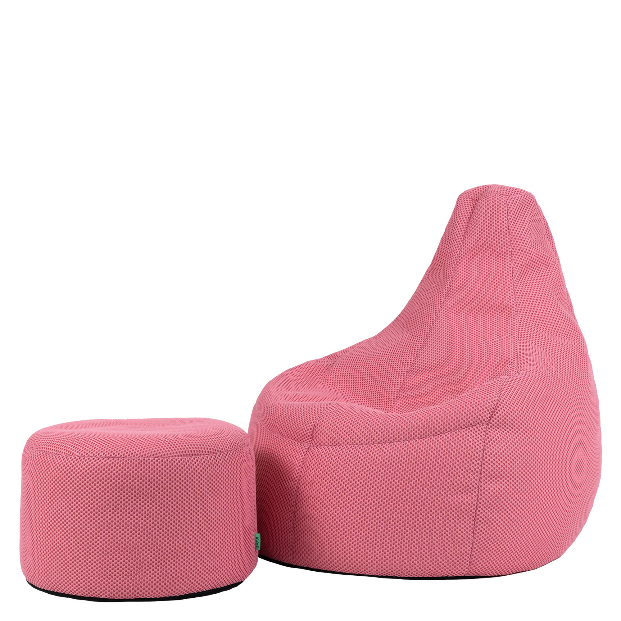 SITZSACK mit Hocker Techmesh Gaming - Pink, Textil (90/73/84cm) - icon