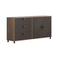 SIDEBOARD Fusion Rostoptik Rusty Flow/ Perlbronze 176 / 86 / 42 cm - Braun, Holzwerkstoff (176/86/42cm) - Calicosy