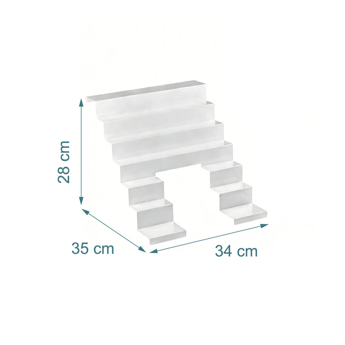 REGÁL na Tonies - bílá, kov (34/28/35cm) - Relaxdays