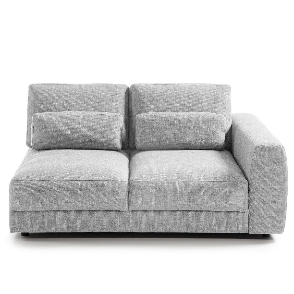 2-SITZER MODULSOFA - Hellgrau, Textil (158/80/117cm) - home24