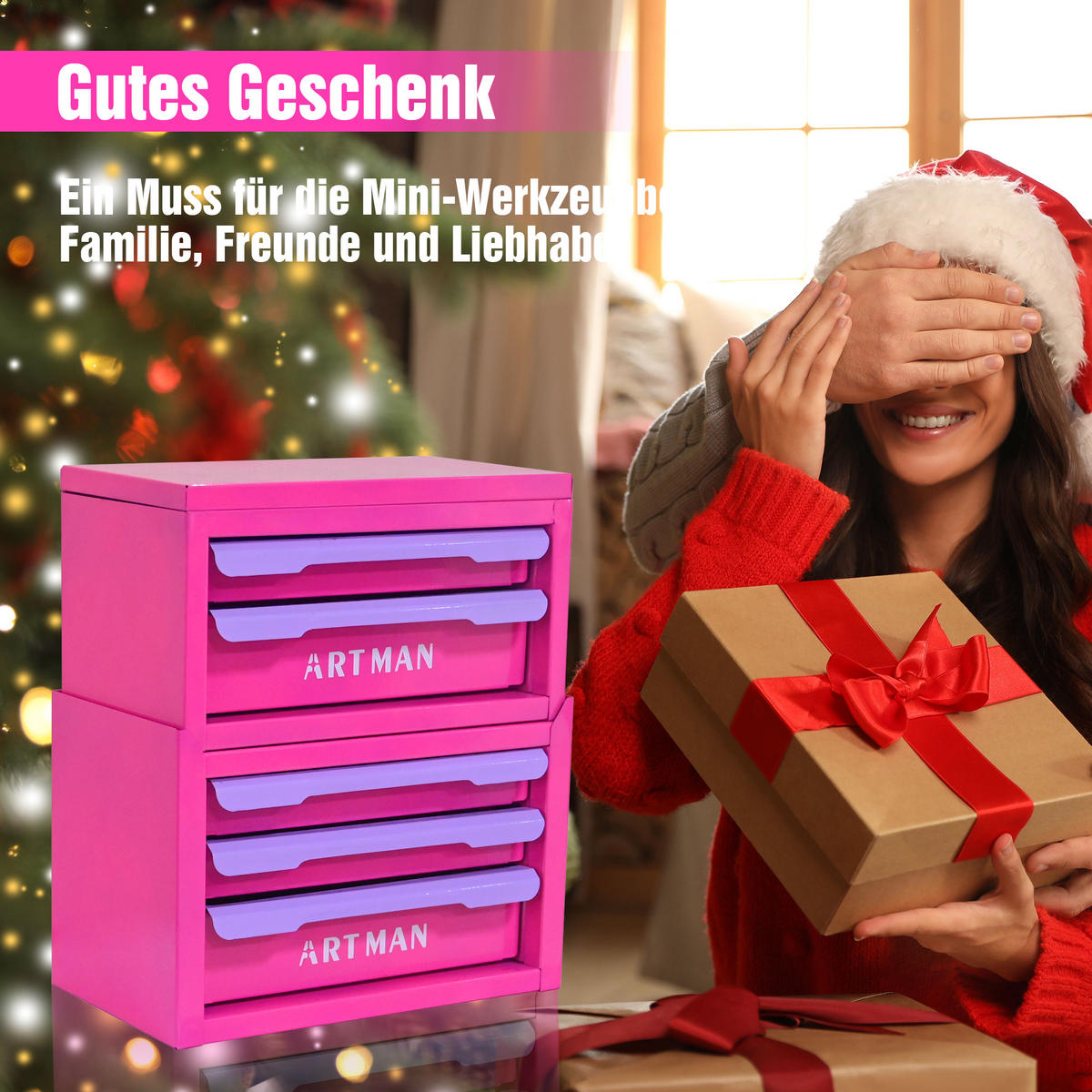 KOMBINATIONSKOFFER – Rosé-Violett, 2+3 Ebenen - Multicolor, Metall (15.8/32/28.5cm) - DCA