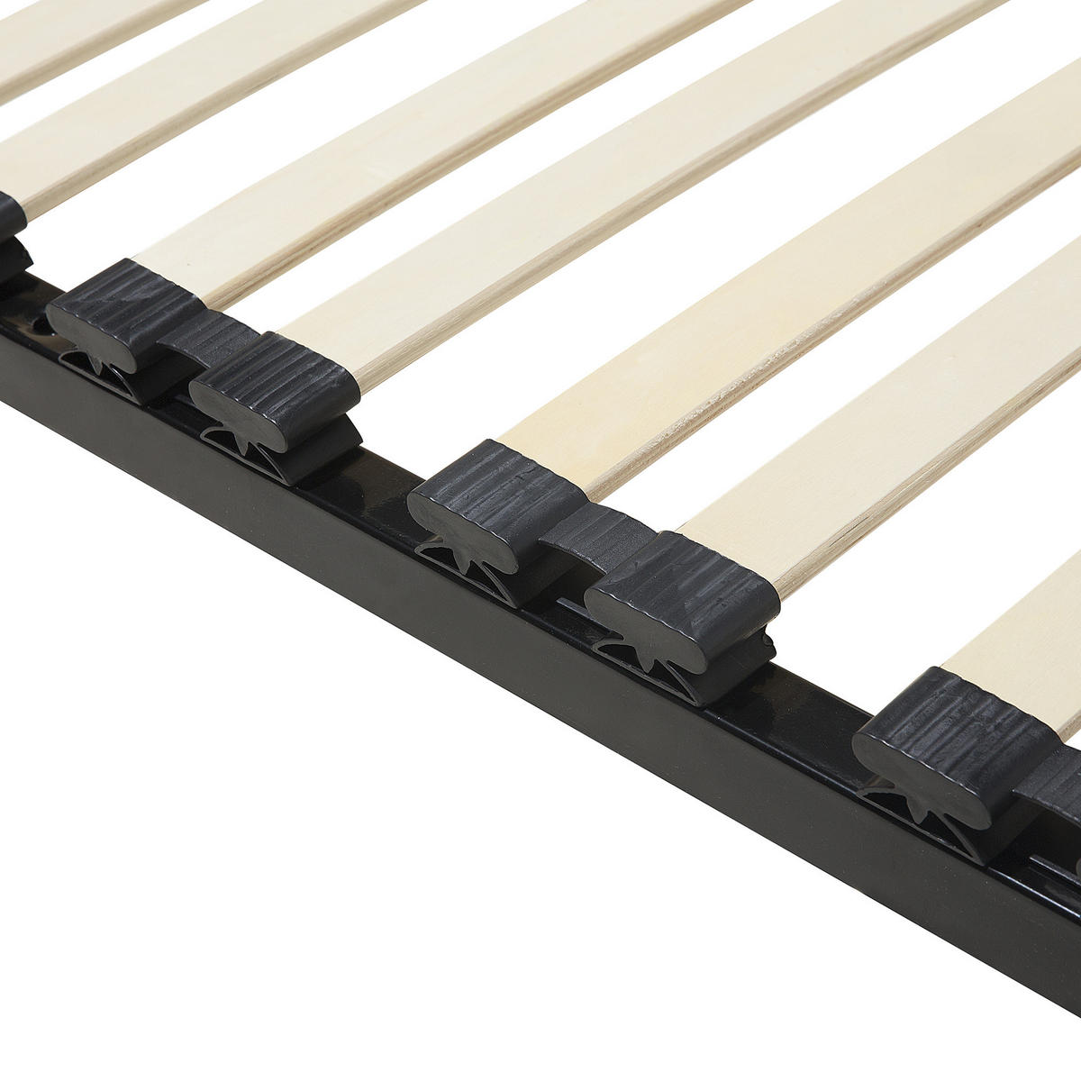 LATTENROST Schwarz Combourg - Schwarz, Metall (180/200cm) - Beliani