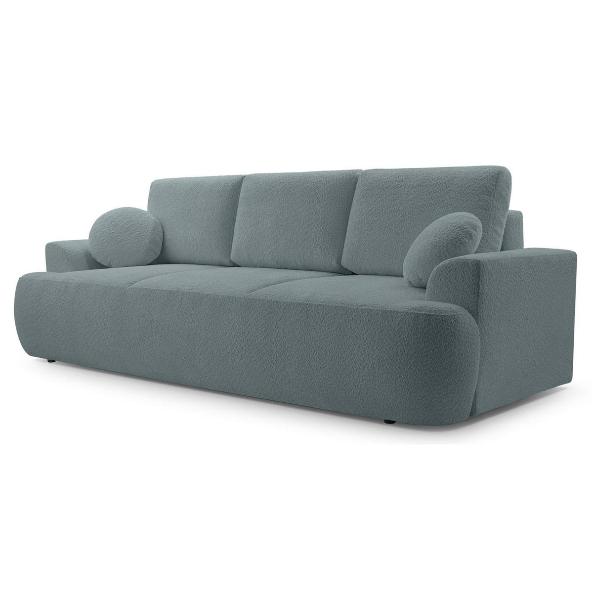 3-SITZER SOFA Barletto Grau Bouclé - Schwarz/Grau, Holz/Textil (248/94/110cm) - Selsey