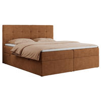 BOXBETT CENTO 180/200 Orange Strukture - H3 - Orange, Holz/Textil (180/200cm) - MKS