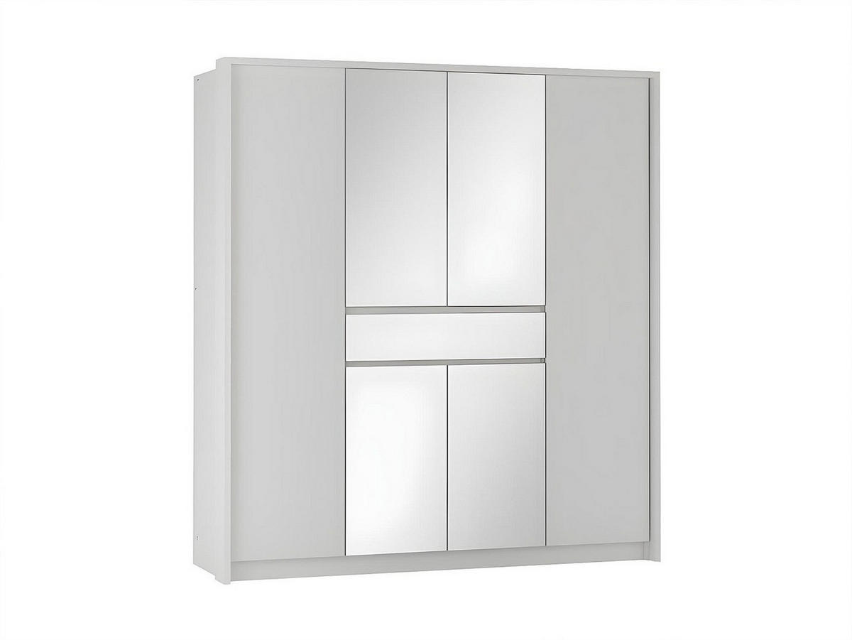 KLEIDERSCHRANK - 200 cm x 65 cm - Holz, Platte - Weiß ZADIA - Weiß, Holz (200/217/65cm) - Vente-Unique