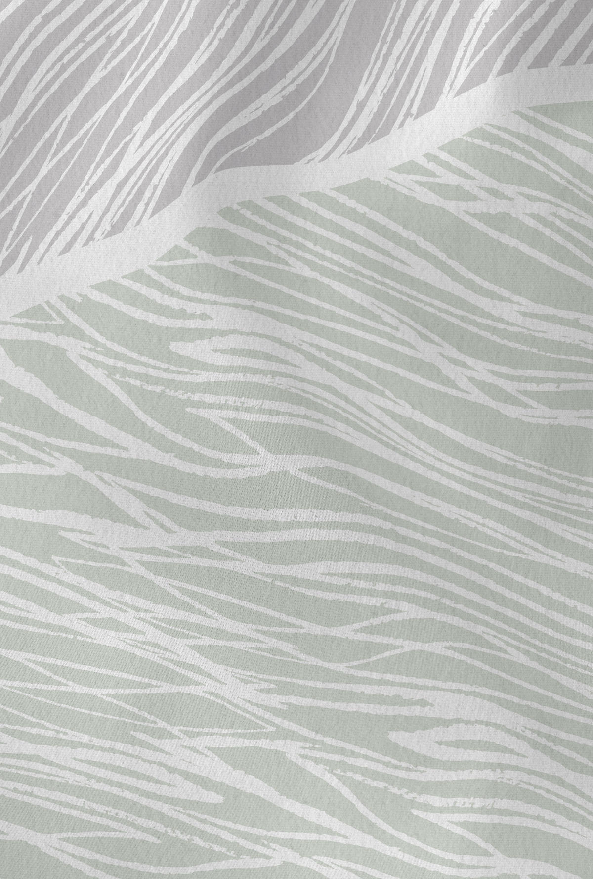 BETTWÄSCHE-GARNITUR Premium Biber Streifen salbei, 155x220 cm + 80x80 cm - Salbeigrün, Textil (155/220cm) - biberna