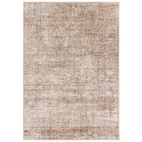 TEPPICH Beige Creme abstrakt - 140 x 200 cm - Blau/Beige, Textil (140/200cm) - Mazovia