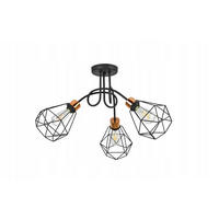 DECKENLEUCHTE EDISON II - Goldfarben/Schwarz, Metall (20/70/45cm) - kiki design