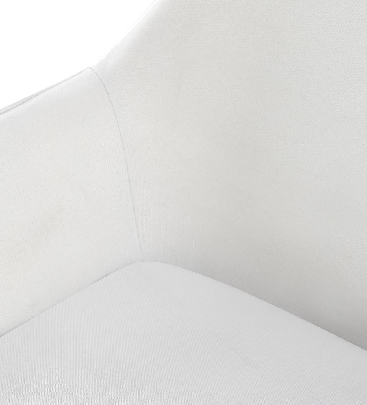 ARMLEHNENSTUHL 2er Set Stoff creme - Creme/Schwarz, Textil/Metall (52/82/63cm) - CLP